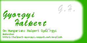 gyorgyi halpert business card